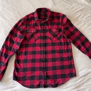 Polo Ralph Lauren Men's L Plaid Flannel Overshirt 100% Cotton